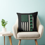 米国国旗のシャムロックSt patricks day・アメリカ クッション (椅子)