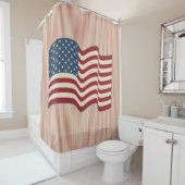 米国国旗のシャワーカーテン シャワーカーテン (インサイチュ)
