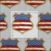 米国国旗のシールド ファブリック (タイル)
