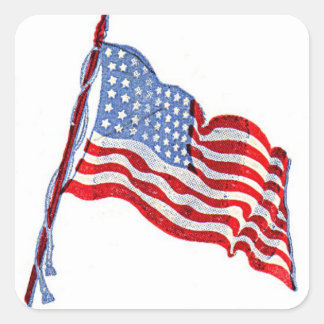 米国国旗のシール スクエアシール