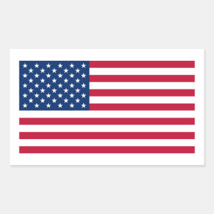 米国国旗のシール 長方形シール