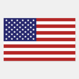 米国国旗のシール 長方形シール