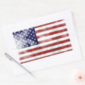 米国国旗のシール 長方形シール (封筒)