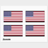米国国旗のシール 長方形シール (シート)