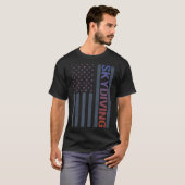 米国国旗のスカイダイビングスカイダイブスカイダイバー Tシャツ (正面フル)