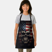 米国国旗のスカル エプロン (インサイチュ)
