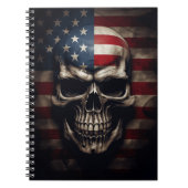 米国国旗のスカル ノートブック (正面)
