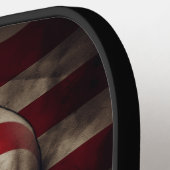 米国国旗のスカル ピックルボールラケット (左詳細)