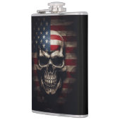 米国国旗のスカル フラスク (左)