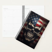 米国国旗のスカル プランナー手帳 (ディスプレー)