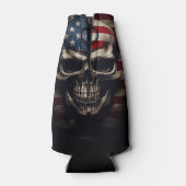 米国国旗のスカル ボトルクーラー (裏面)