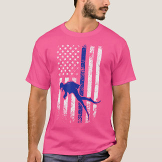 米国国旗のスキューバダイバースキューバダイビング Tシャツ