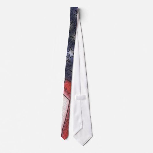 米国国旗のスケッチのタイ ネクタイ (裏面)