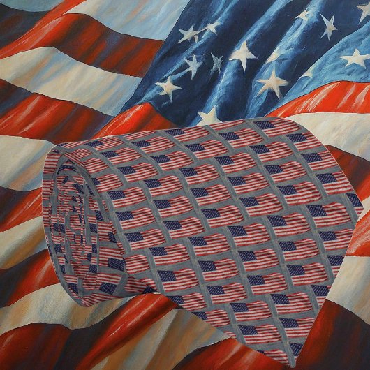 米国国旗のスタイリッシュ星とストライプのネックタイ ネクタイ