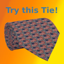 米国国旗のスタイリッシュ星とストライプのネックタイ