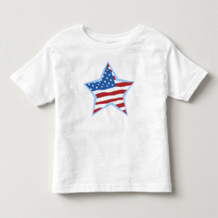 米国国旗のスター乳児と幼児Tシャツ トドラーTシャツ