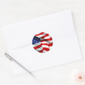 米国国旗のステッカーと封筒用シール ラウンドシール (封筒)