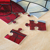 米国国旗のステンドグラスパズル ジグソーパズル (側面)