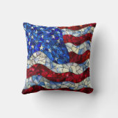 米国国旗のステンドグラス装飾用クッション クッション (裏面)