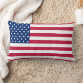 米国国旗のストライプ愛国腰枕 ランバークッション (ブランケット)