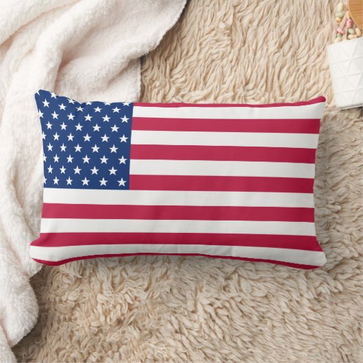 米国国旗のストライプ愛国腰枕 ランバークッション (ブランケット)