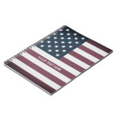 米国国旗のスパイラルノーカスタムトブック ノートブック (左側)