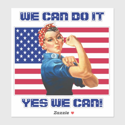 米国国旗のスローガンでリベッターをやる気を起こさせる見る シール (シート)