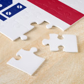 米国国旗のスローガンでリベッターをやる気を起こさせる見る ジグソーパズル (側面)