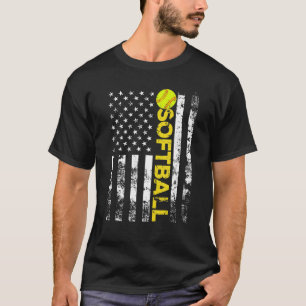 米国国旗のソフトボールチームの贈答品 Tシャツ