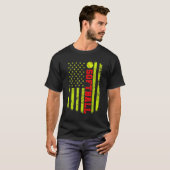 米国国旗のソフトボール Tシャツ (正面フル)