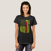 米国国旗のソフトボール Tシャツ (正面フル)