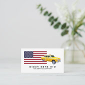 米国国旗のタクシー乗り場、価格表 名刺 (スタンド正面)