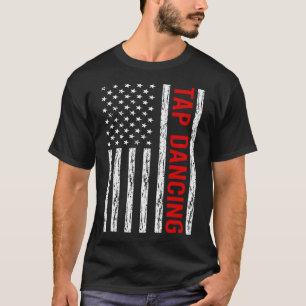 米国国旗のタップダンス踊り Tシャツ