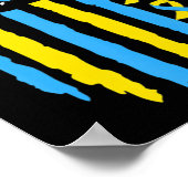 米国国旗のダウン症候群認識度男性へ女性kid ポスター (角)