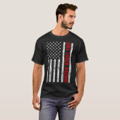 米国国旗のダート・トラック・レース Tシャツ (正面フル)