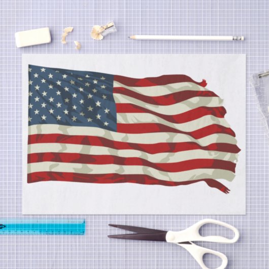 米国国旗のティッシュペーパー切り離し愛国的 薄葉紙 (クラフト)