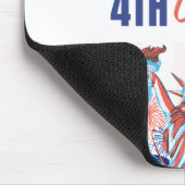 米国国旗のテーマカスタム7月4日ビジネス マウスパッド (コーナー)