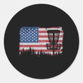 米国国旗のディスクのゴルフバスケットフリスビーディスクGol ラウンドシール (正面)