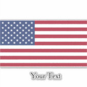 米国国旗のデザイン等高線ステッカー シール (正面)
