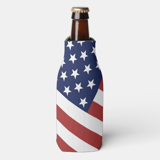 米国国旗のデザイン。 ボトルクーラー (ボトル正面)
