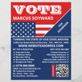 米国国旗のデザイン、政治運動家の広告 チラシ (正面)