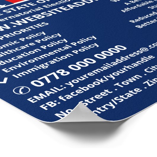 米国国旗のデザイン、政治運動家の広告 ポスター (角)