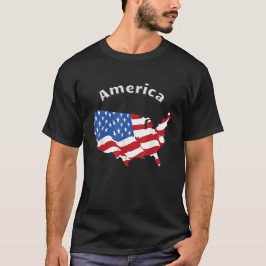 米国国旗のデザイン Tシャツ (正面)