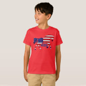 米国国旗のデザイン Tシャツ (正面フル)