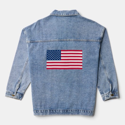 米国国旗のデニムジャケット – 愛国的 デニムジャケット (裏面)