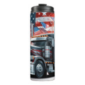 米国国旗のトラックのダイナミックな愛国心 タンブラー (正面)