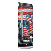 米国国旗のトラックのダイナミックな愛国心 タンブラー (回転右)