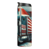 米国国旗のトラック愛国道路 タンブラー (回転右)