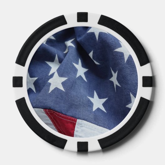 米国国旗のトランプのポーカーチップ ポーカーチップ (正面)
