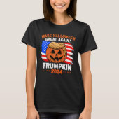 米国国旗のトランプキン2024ハロウィンメイクハロウィーンGr Tシャツ (正面)